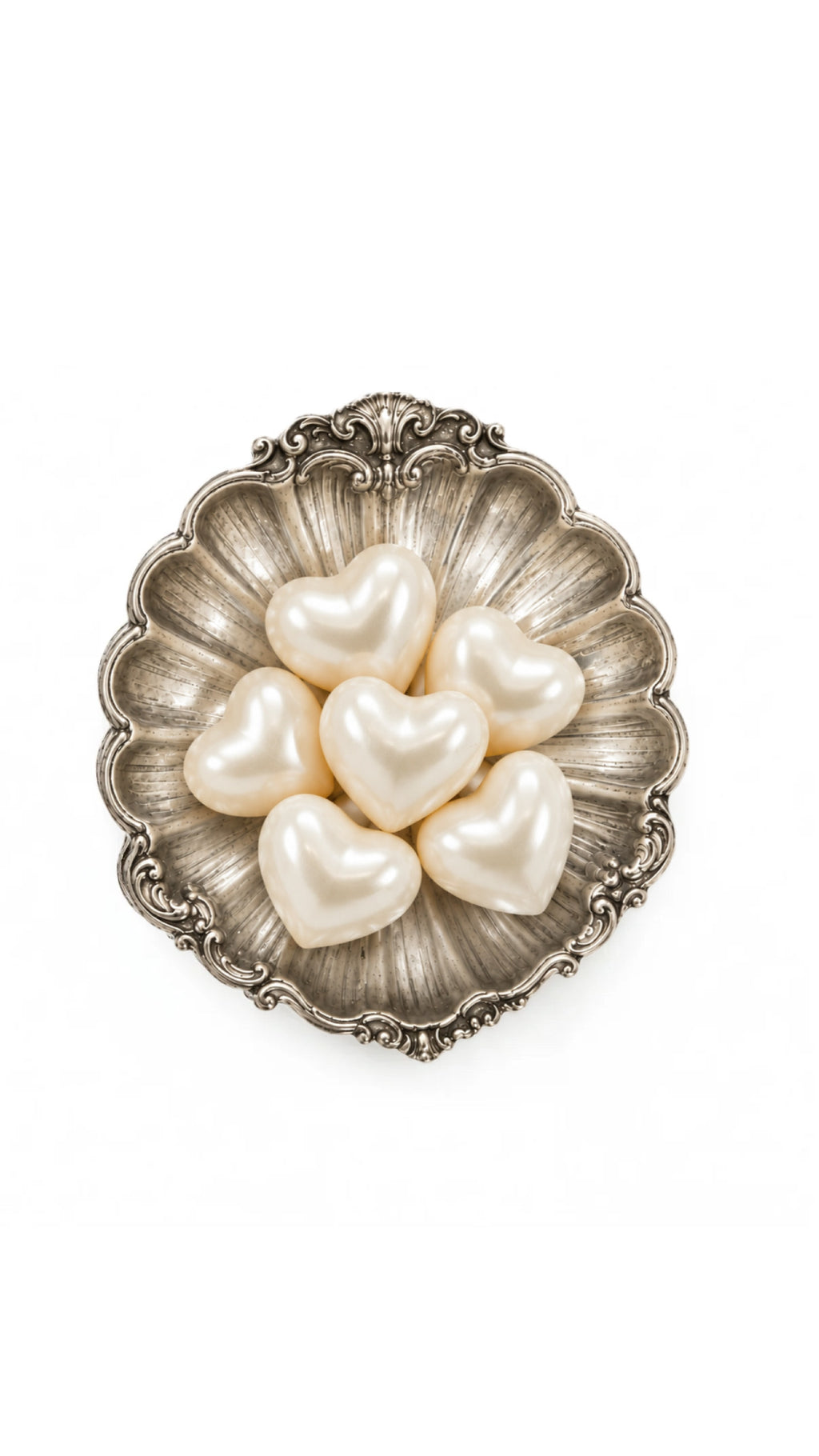10 Perles de bain coeur parfum vanille