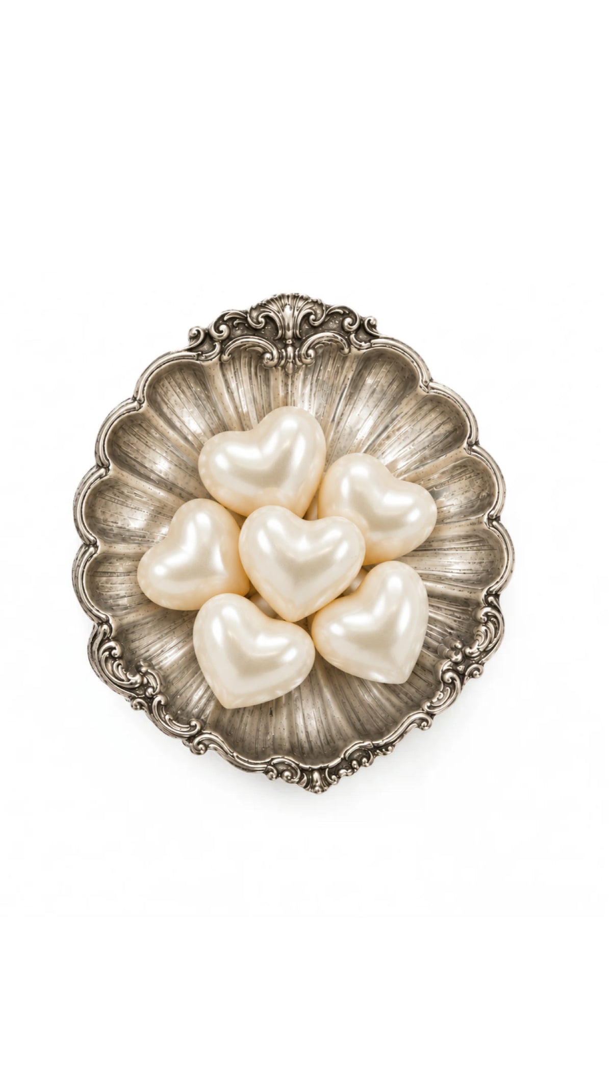 10 Perles de bain coeur parfum vanille