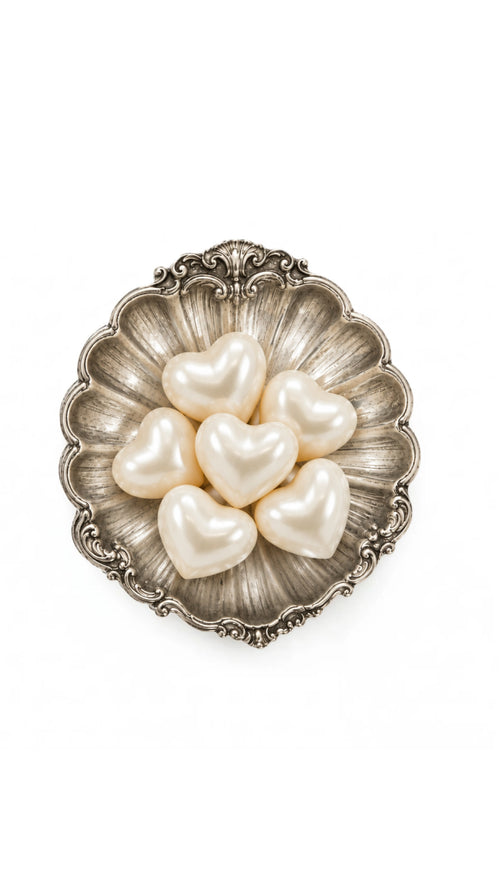 10 Perles de bain coeur parfum vanille