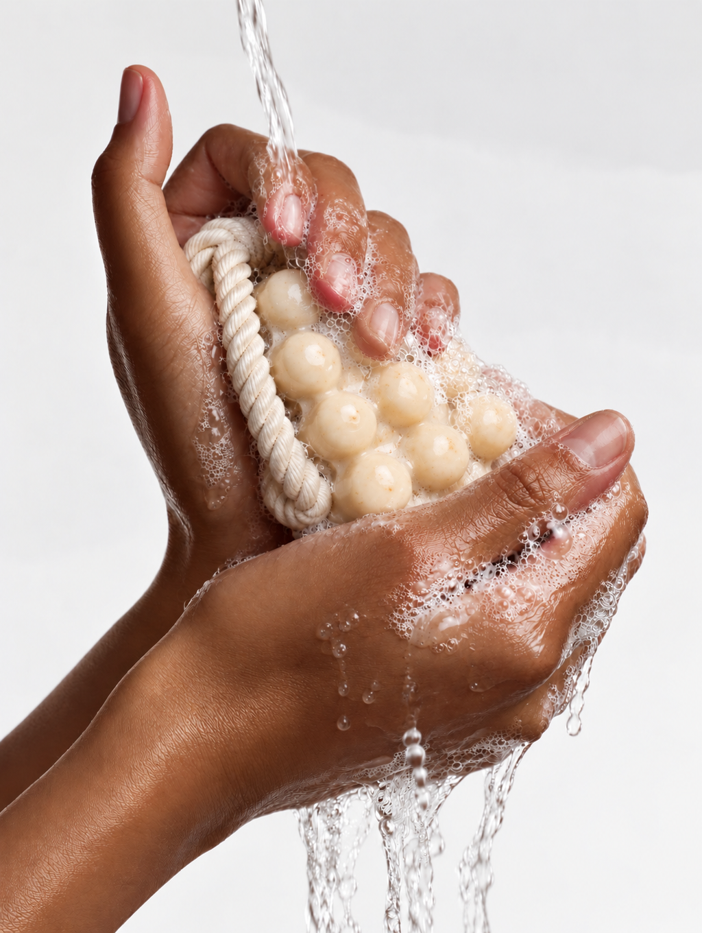 Savon de massage exfoliant aux pétales de rose