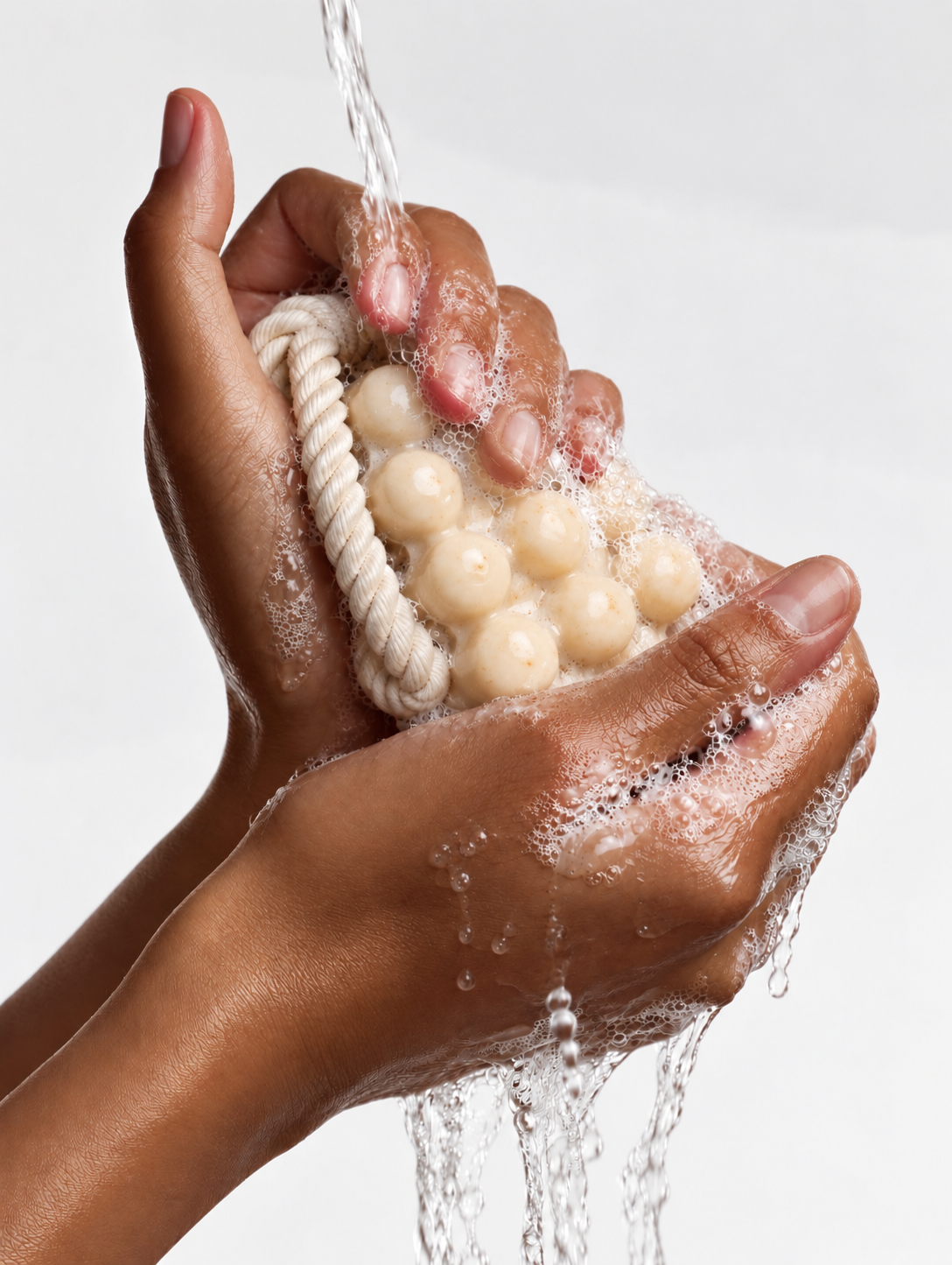 Savon de massage exfoliant aux pétales de rose