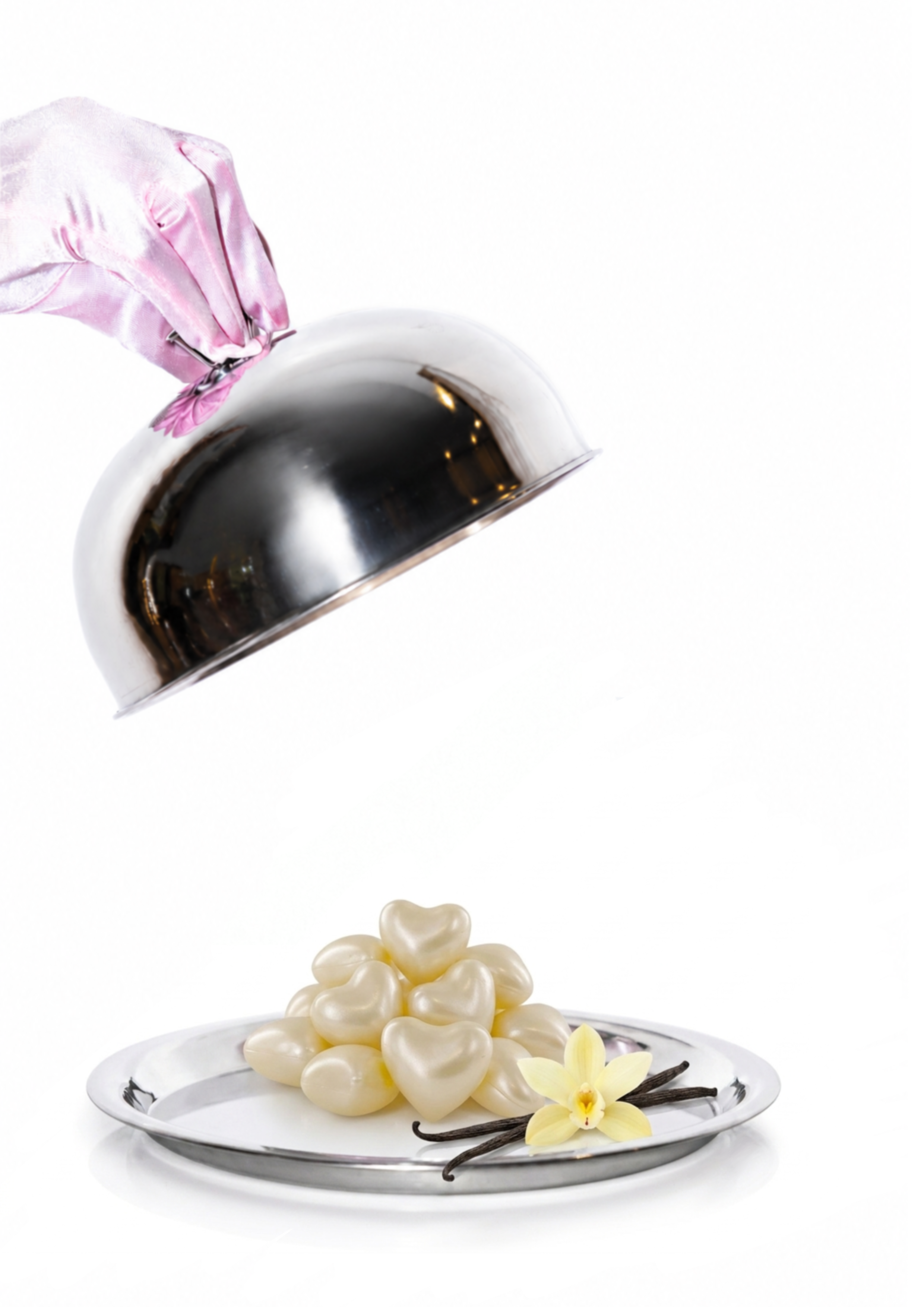 Perles de bain coeur parfum vanille